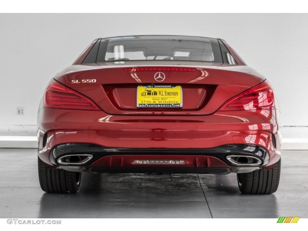 2017 SL 550 Roadster - designo Cardinal Red Metallic / Porcelain/Black photo #4