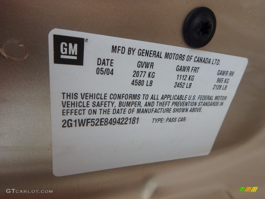 2004 Impala  - Sandstone Metallic / Neutral Beige photo #14