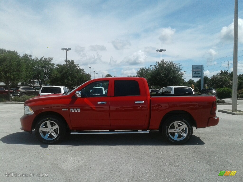 2017 1500 Express Crew Cab - Flame Red / Black/Diesel Gray photo #2