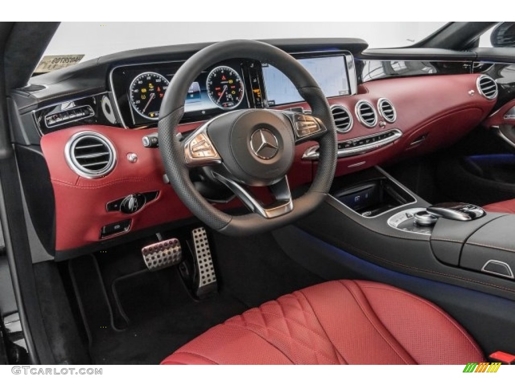 2017 Mercedes-Benz S 550 Cabriolet designo Bengal Red/Black Dashboard Photo #121599803