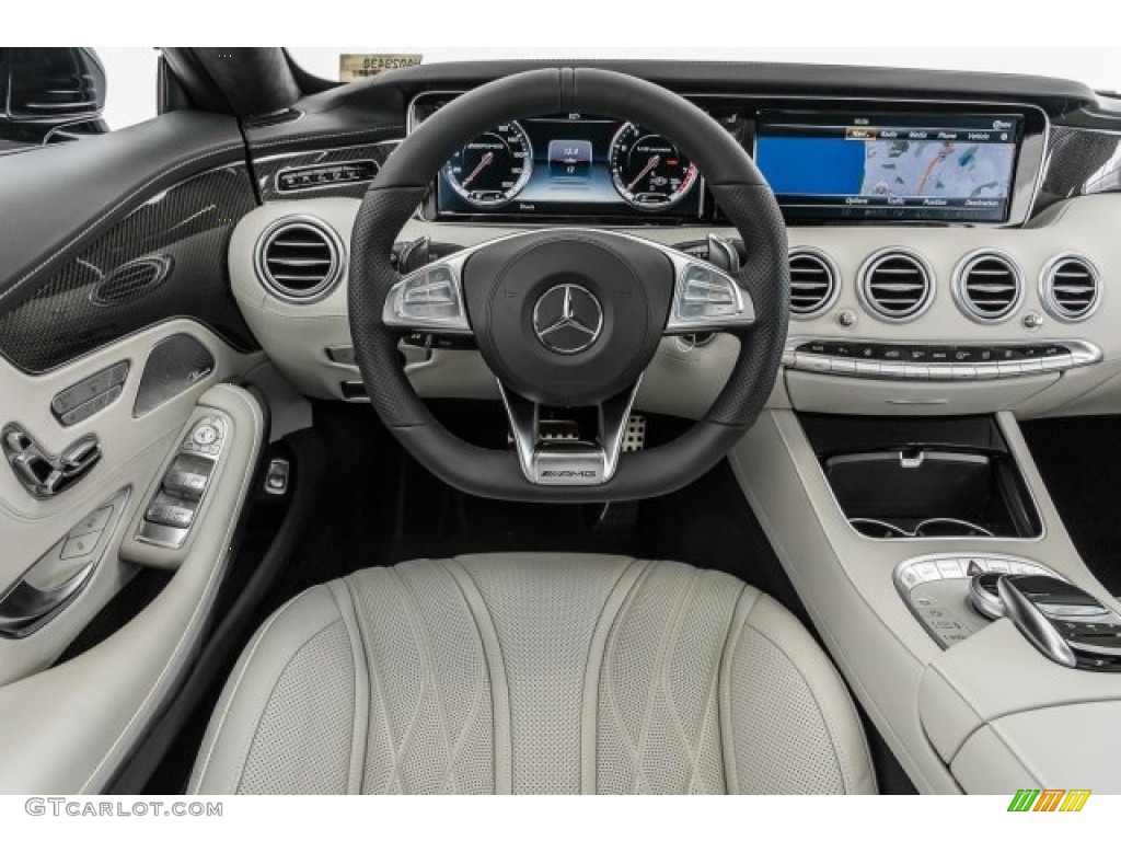 2017 Mercedes-Benz S 63 AMG 4Matic Coupe designo Crystal Grey/Black Dashboard Photo #121600620