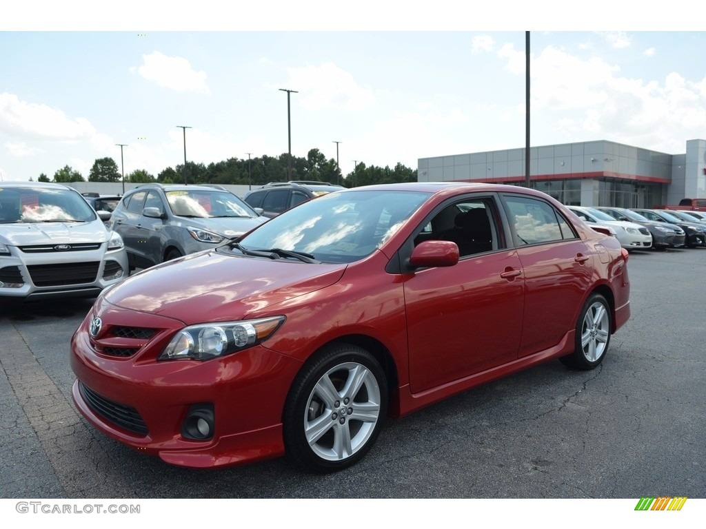 2013 Corolla S - Hot Lava / Dark Charcoal photo #6