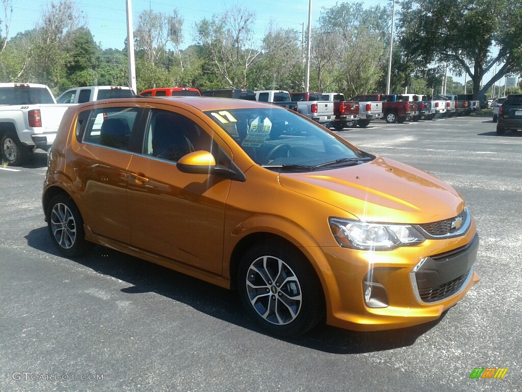 Orange Burst Metallic 2017 Chevrolet Sonic LT Hatchback Exterior Photo #121606764