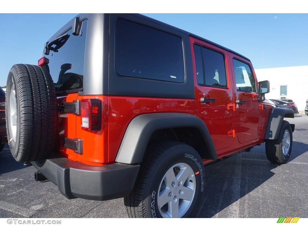 2017 Wrangler Unlimited Sport 4x4 - Firecracker Red / Black photo #3