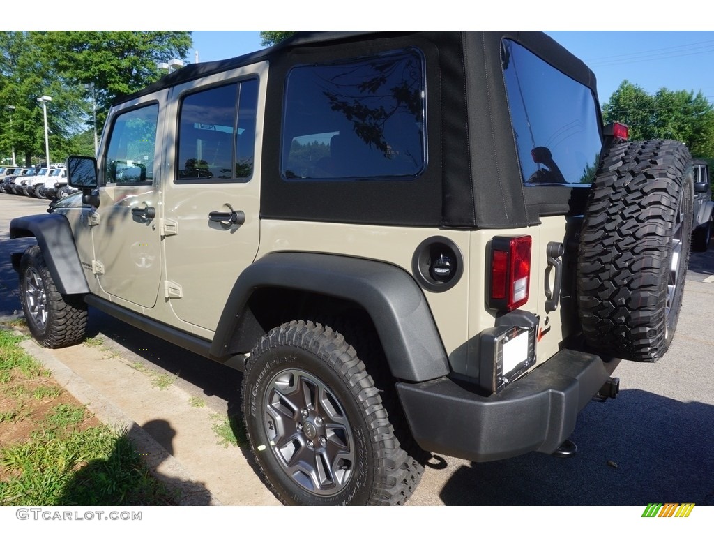 2017 Wrangler Unlimited Rubicon 4x4 - Gobi / Black photo #2