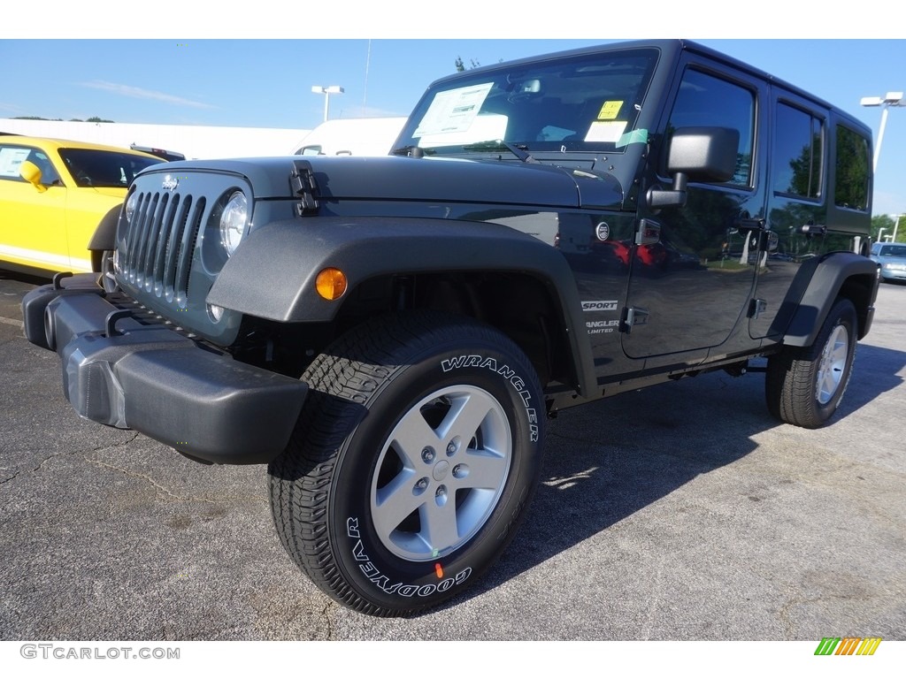 2017 Wrangler Unlimited Sport 4x4 - Rhino / Black photo #1