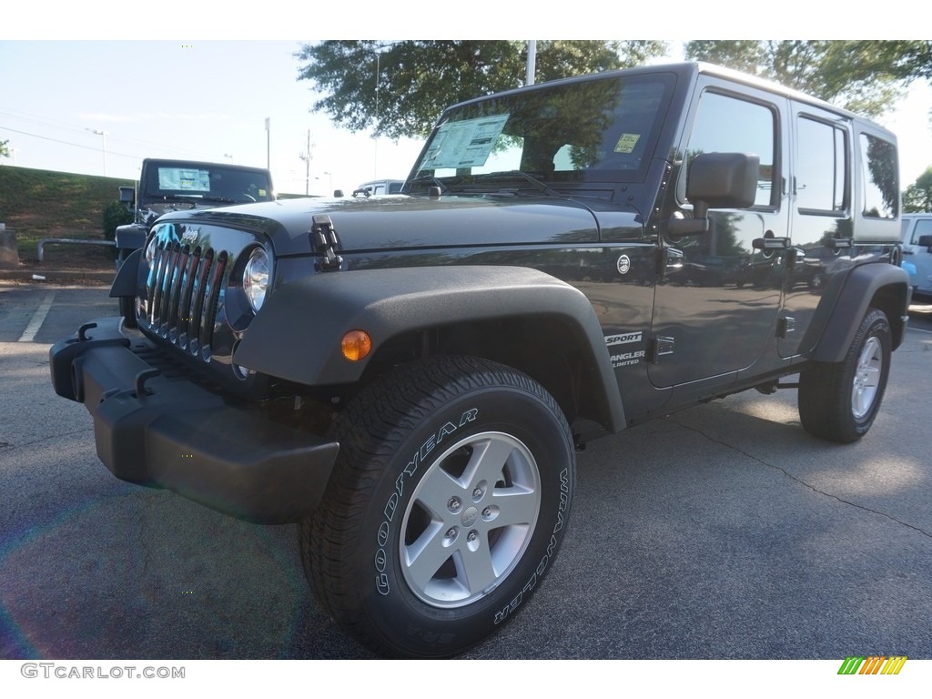 2017 Wrangler Unlimited Sport 4x4 - Rhino / Black photo #1