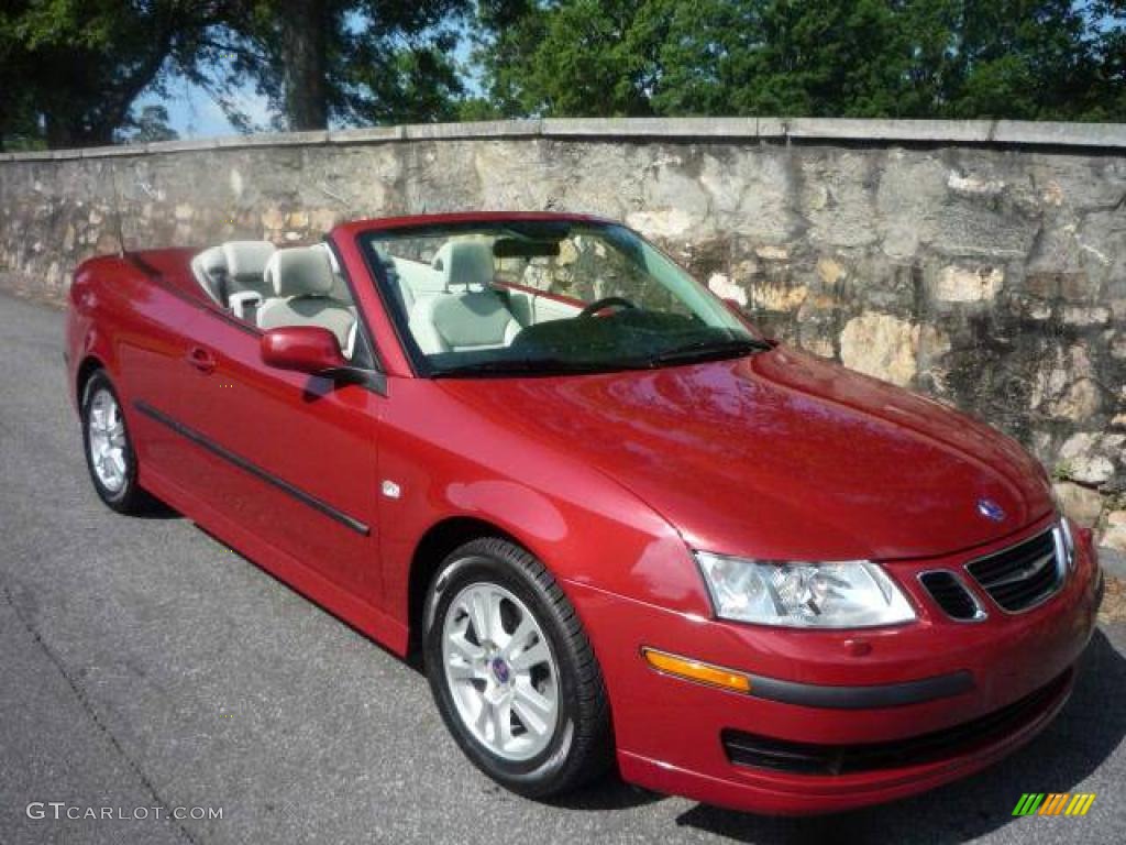 2006 9-3 2.0T Convertible - Chili Red Metallic / Parchment photo #1