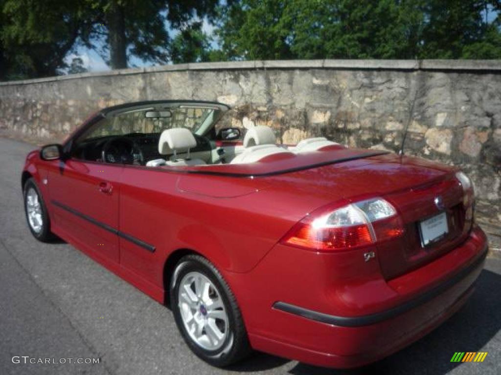 2006 9-3 2.0T Convertible - Chili Red Metallic / Parchment photo #3