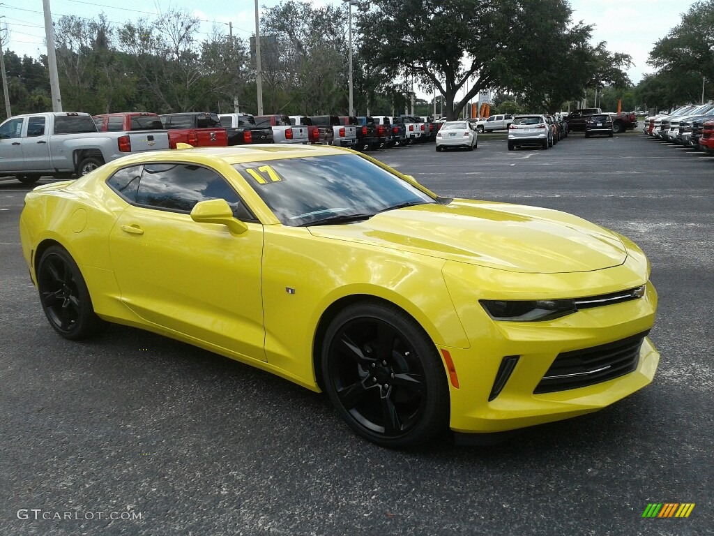 2017 Camaro LT Coupe - Bright Yellow / Jet Black photo #7