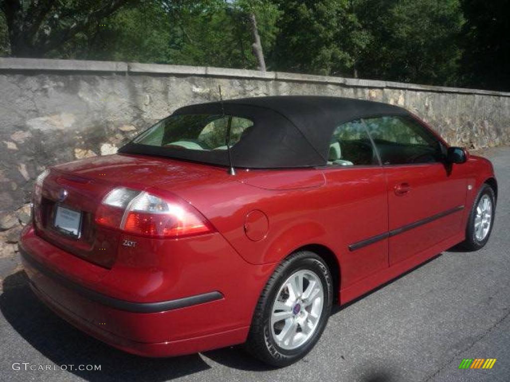 2006 9-3 2.0T Convertible - Chili Red Metallic / Parchment photo #4