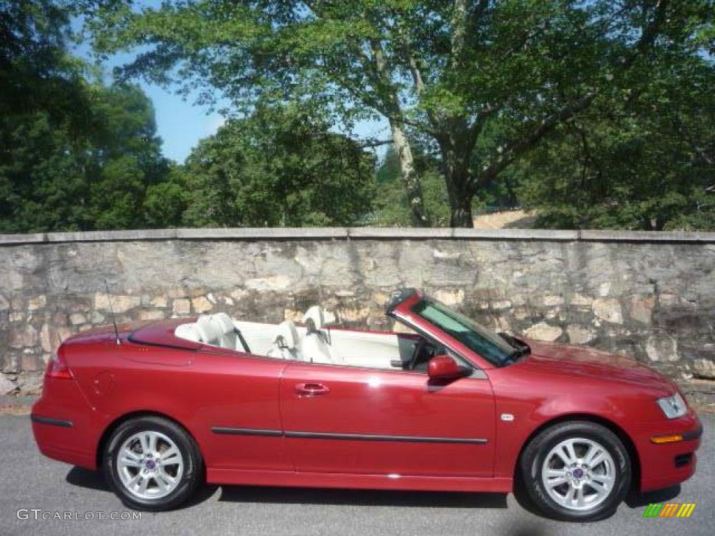 2006 9-3 2.0T Convertible - Chili Red Metallic / Parchment photo #11
