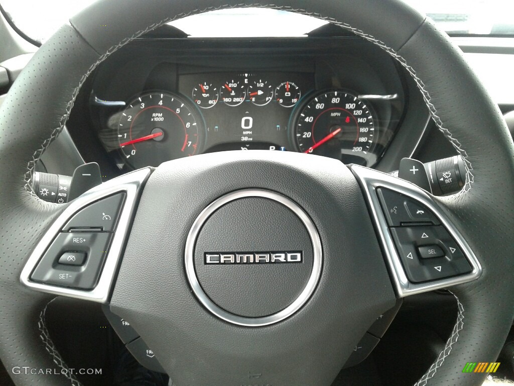 2017 Chevrolet Camaro SS Coupe Jet Black Steering Wheel Photo #121612032
