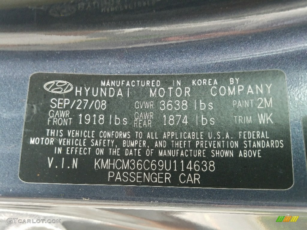 2009 Accent GS 3 Door - Charcoal Gray / Gray photo #21