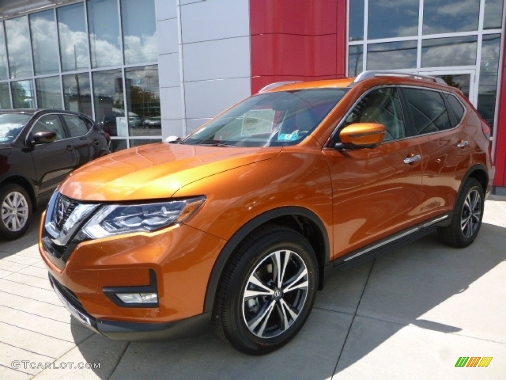 2017 Rogue SL AWD - Monarch Orange / Almond photo #8