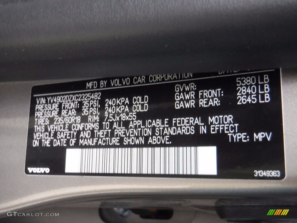 2012 XC60 T6 AWD - Seashell Metallic / Sandstone Beige/Espresso photo #29