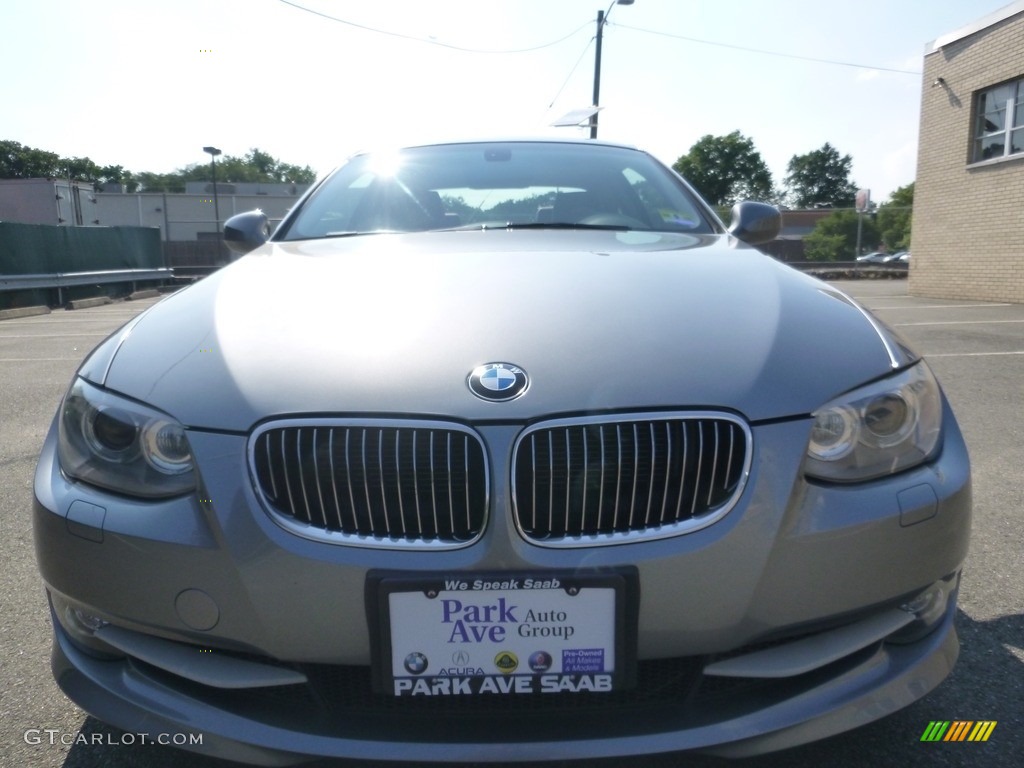 2011 3 Series 328i xDrive Coupe - Space Gray Metallic / Coral Red/Black Dakota Leather photo #9