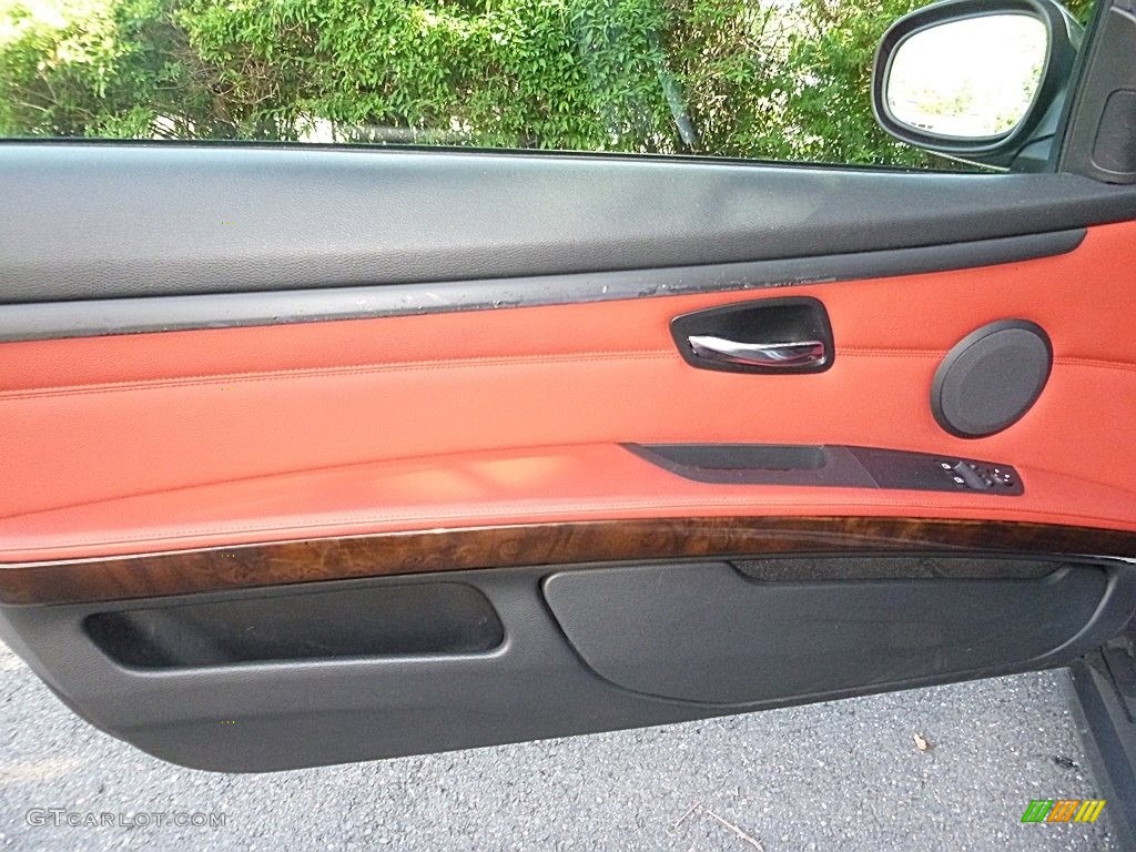 2011 3 Series 328i xDrive Coupe - Space Gray Metallic / Coral Red/Black Dakota Leather photo #10