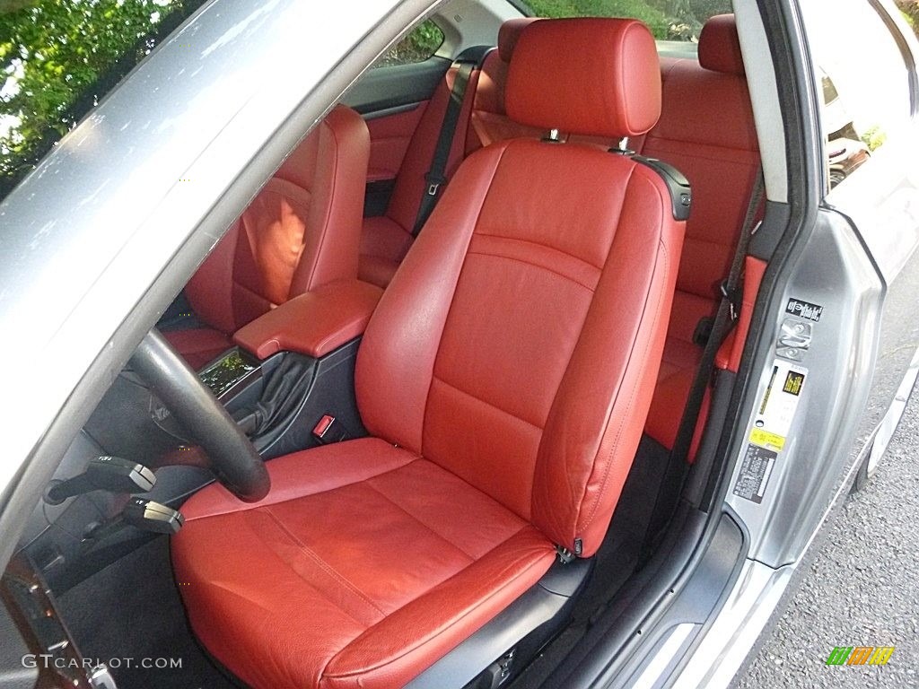 2011 3 Series 328i xDrive Coupe - Space Gray Metallic / Coral Red/Black Dakota Leather photo #11