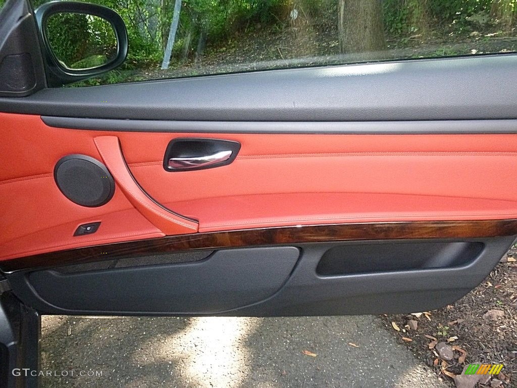 2011 3 Series 328i xDrive Coupe - Space Gray Metallic / Coral Red/Black Dakota Leather photo #15