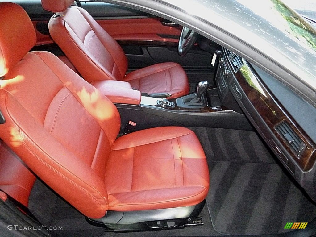2011 3 Series 328i xDrive Coupe - Space Gray Metallic / Coral Red/Black Dakota Leather photo #17