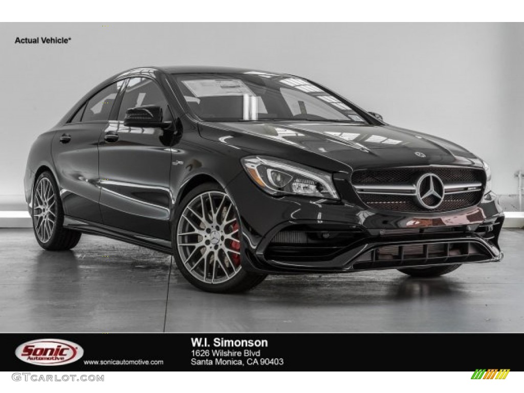 2018 CLA AMG 45 Coupe - Night Black / Black/DINAMICA photo #1