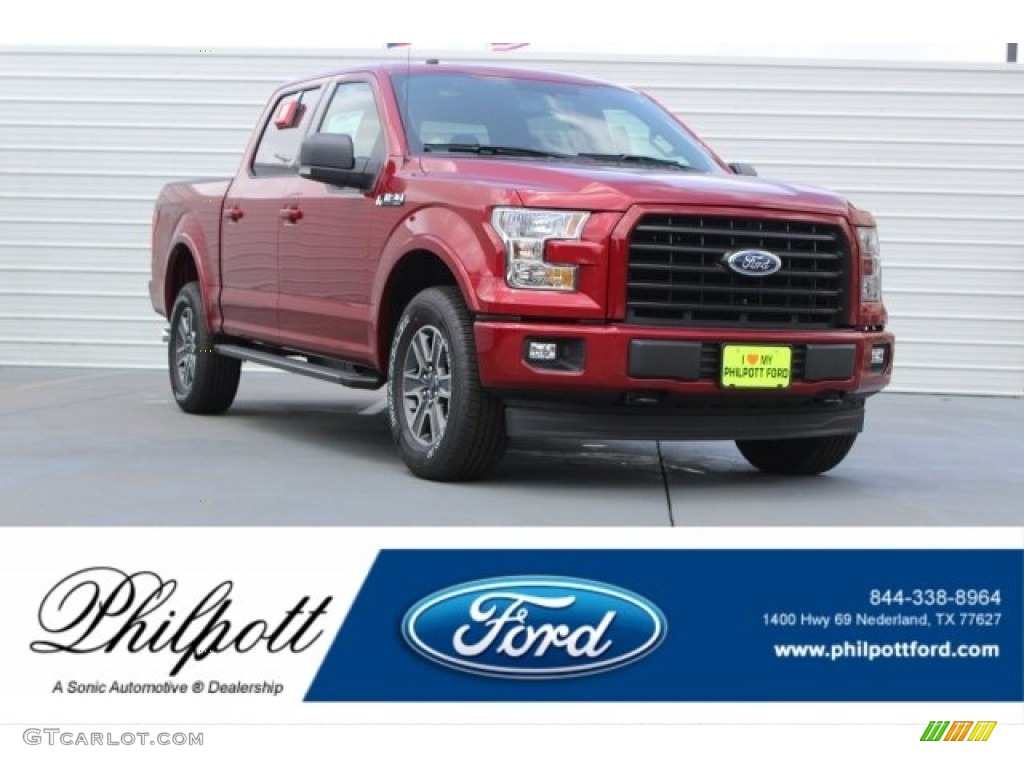 2017 F150 XLT SuperCrew 4x4 - Ruby Red / Black photo #1