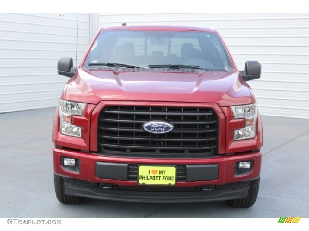 2017 F150 XLT SuperCrew 4x4 - Ruby Red / Black photo #2