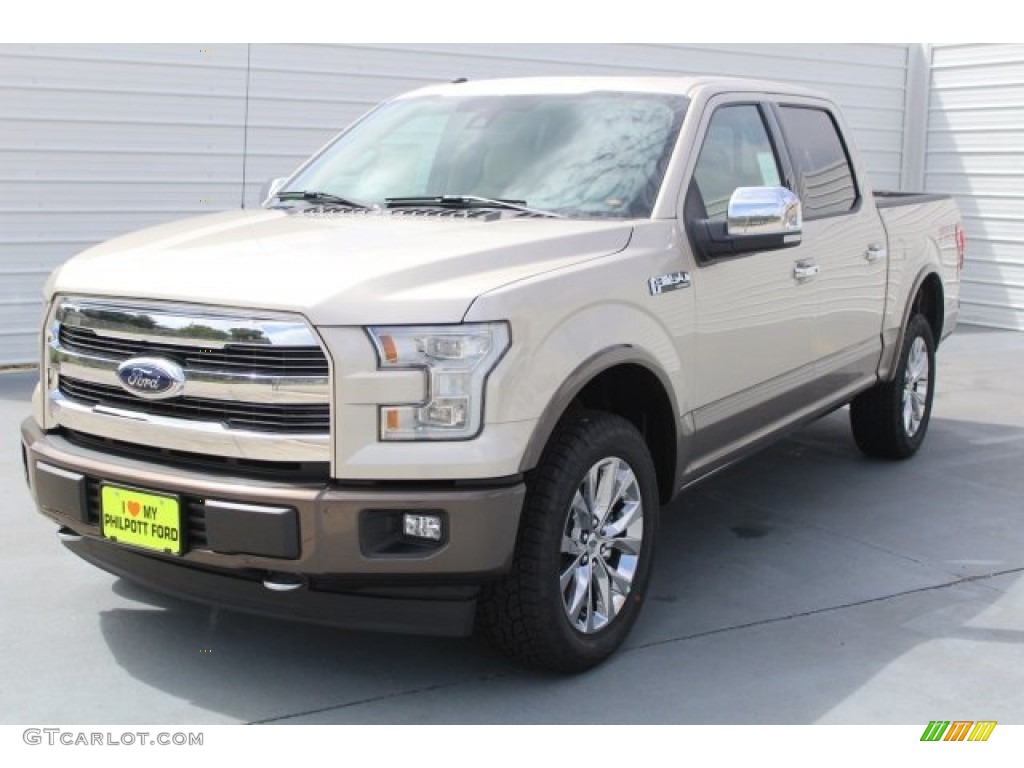 2017 F150 Lariat SuperCrew 4X4 - White Gold / Light Camel photo #3