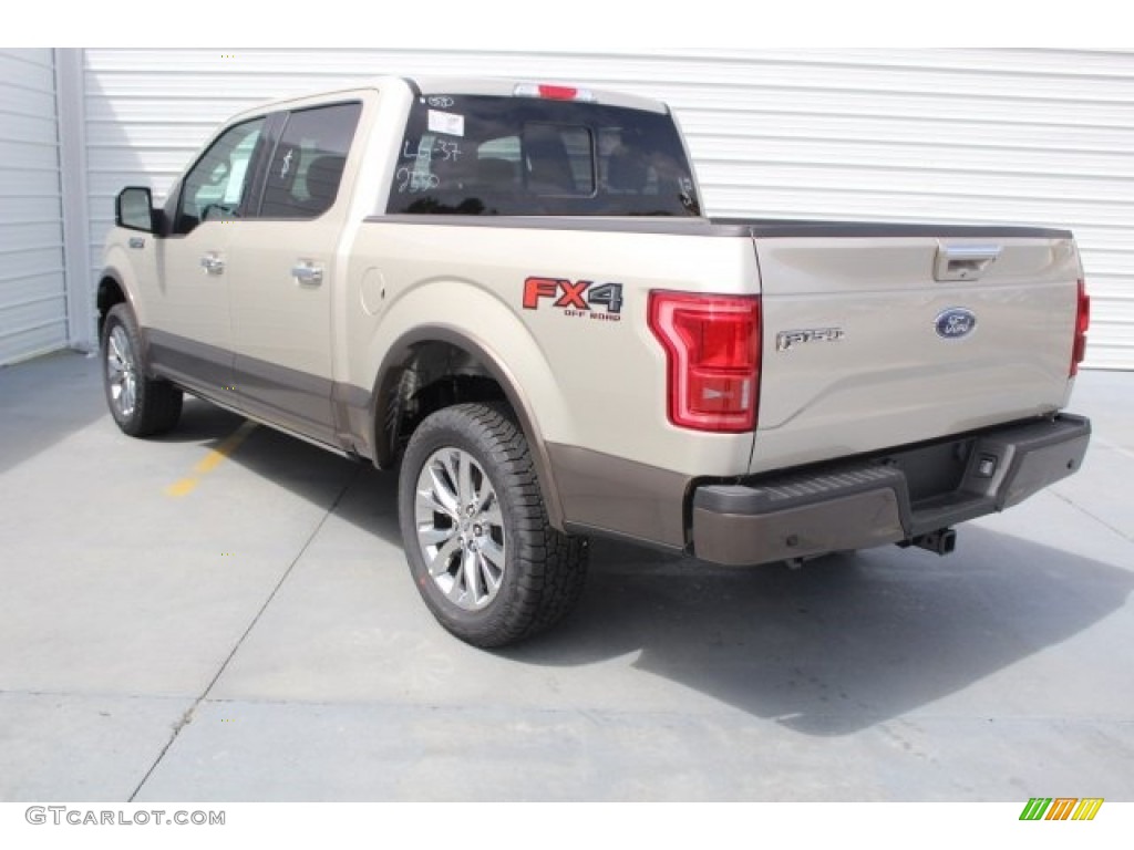 2017 F150 Lariat SuperCrew 4X4 - White Gold / Light Camel photo #5