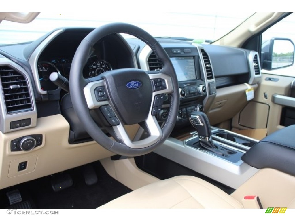 2017 F150 Lariat SuperCrew 4X4 - White Gold / Light Camel photo #13