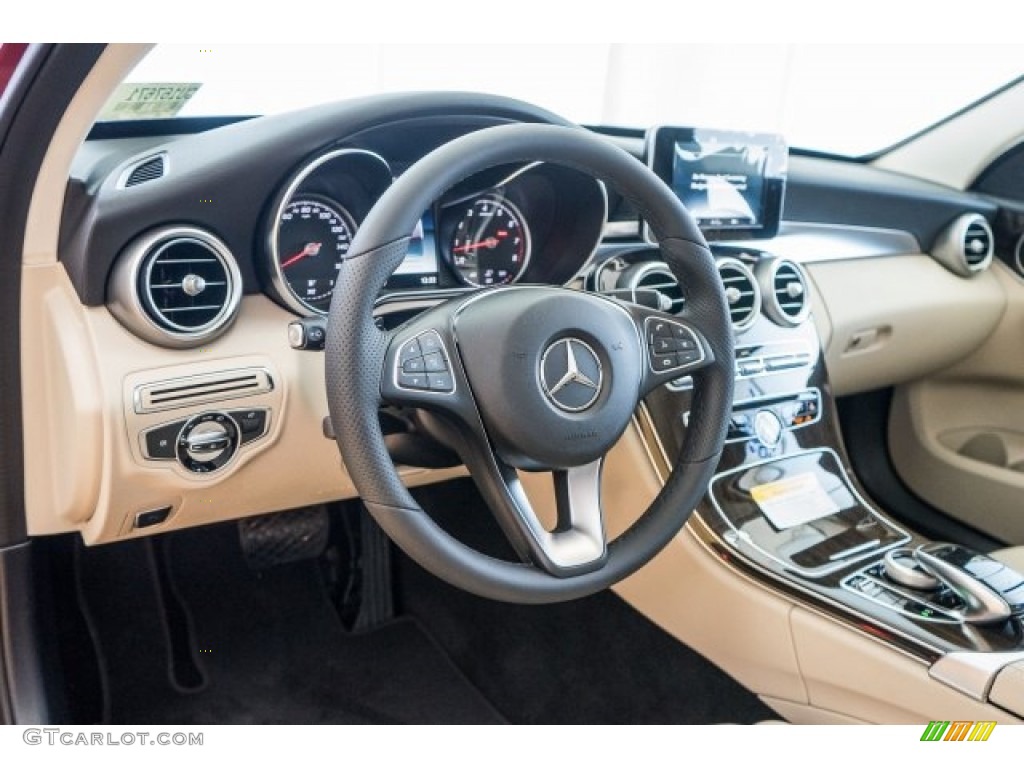 2017 Mercedes-Benz C 300 4Matic Sedan Silk Beige/Black Dashboard Photo #121625123