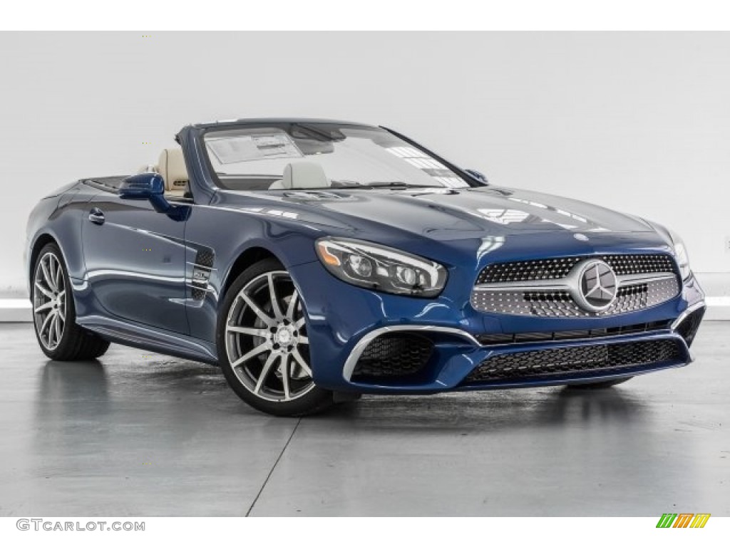 Brilliant Blue Metallic 2017 Mercedes-Benz SL 550 Roadster Exterior Photo #121626126