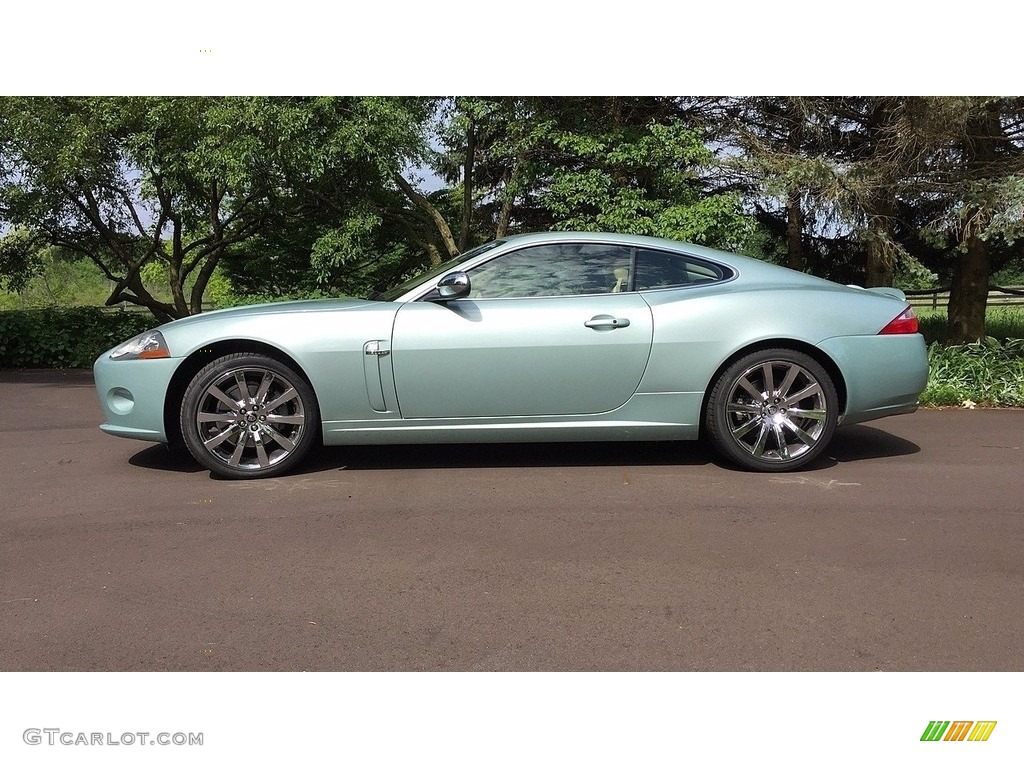 2007 XK XK8 Coupe - Seafrost Metallic / Caramel photo #2