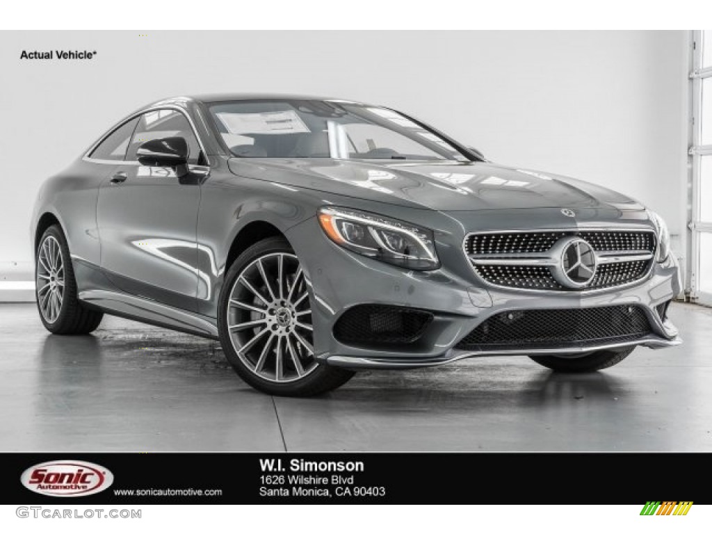 2017 S 550 4Matic Coupe - Selenite Grey Metallic / Crystal Grey/Black photo #1