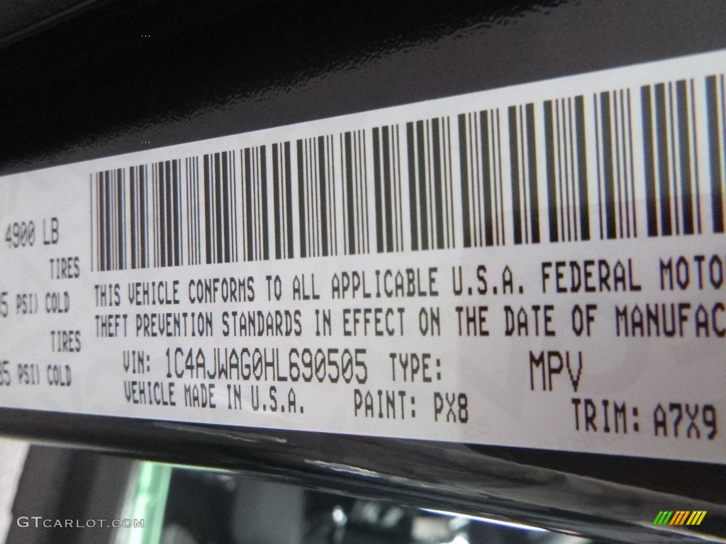 2017 Wrangler Sport 4x4 - Black / Black photo #15