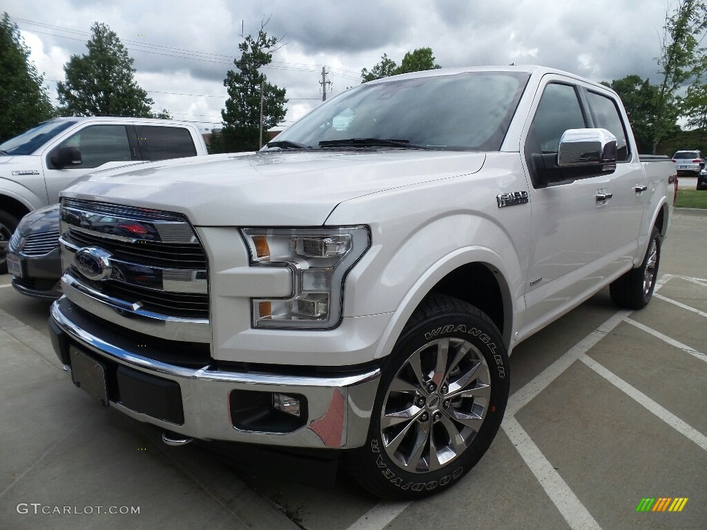 2017 F150 Lariat SuperCrew 4X4 - White Platinum / Black photo #1