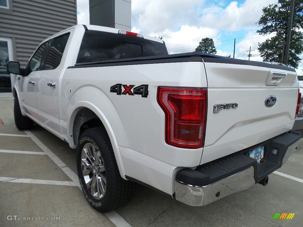 2017 F150 Lariat SuperCrew 4X4 - White Platinum / Black photo #2