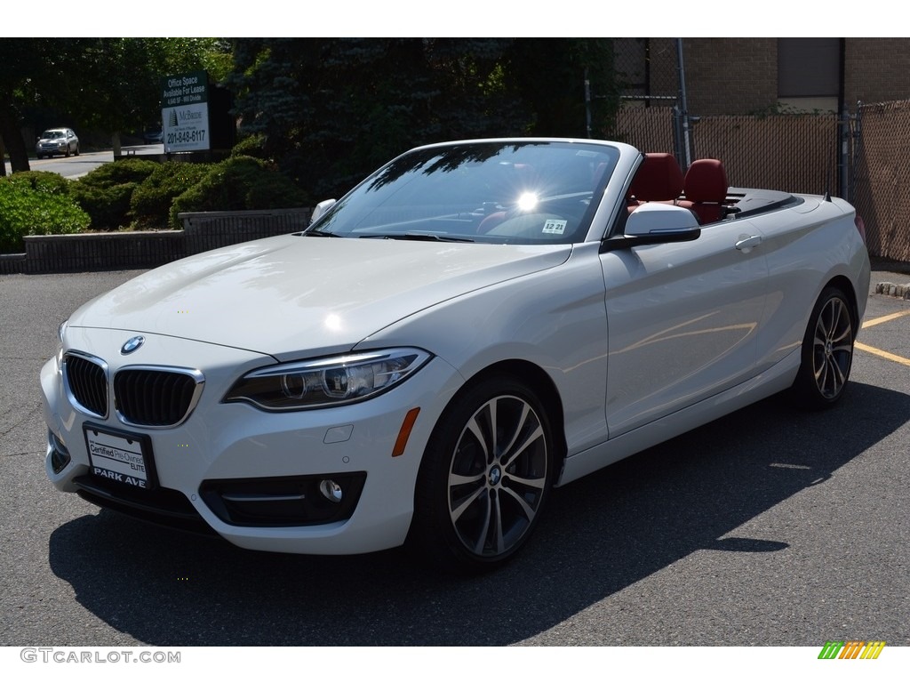 2017 2 Series 230i xDrive Convertible - Alpine White / Coral Red photo #7