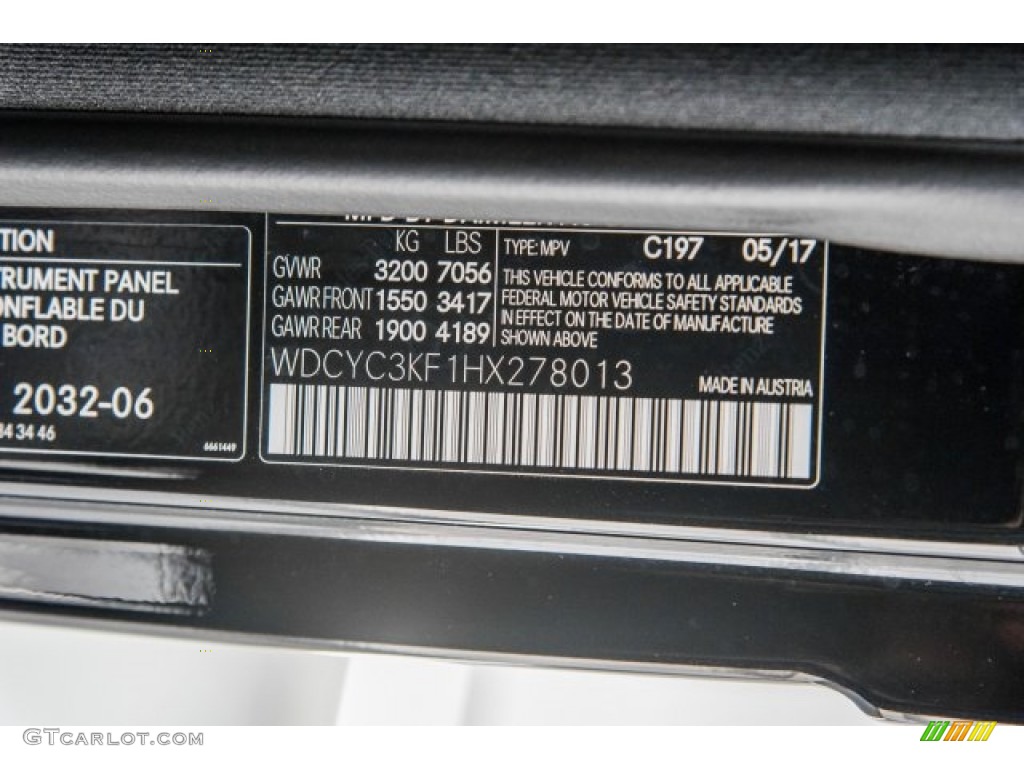 2017 G Color Code 197 for Obsidian Black Metallic Photo #121634604