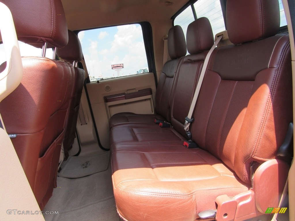 2012 F350 Super Duty Lariat Crew Cab 4x4 - Green Gem Metallic / Adobe photo #34