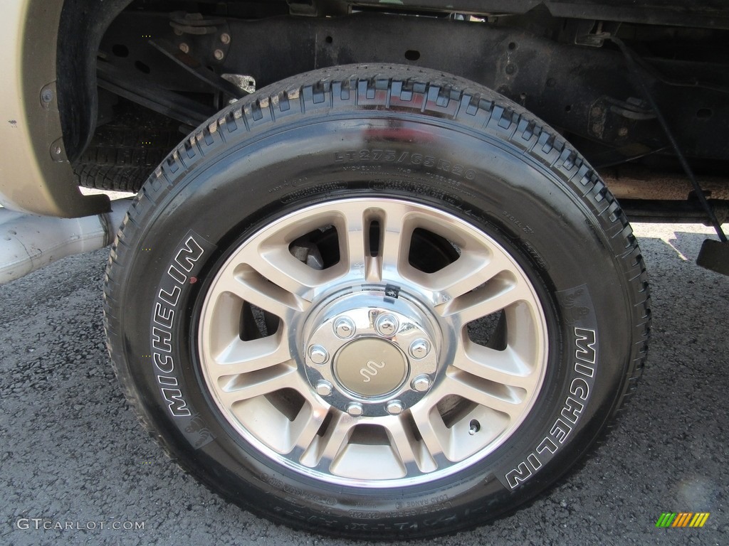 2012 F350 Super Duty Lariat Crew Cab 4x4 - Green Gem Metallic / Adobe photo #46