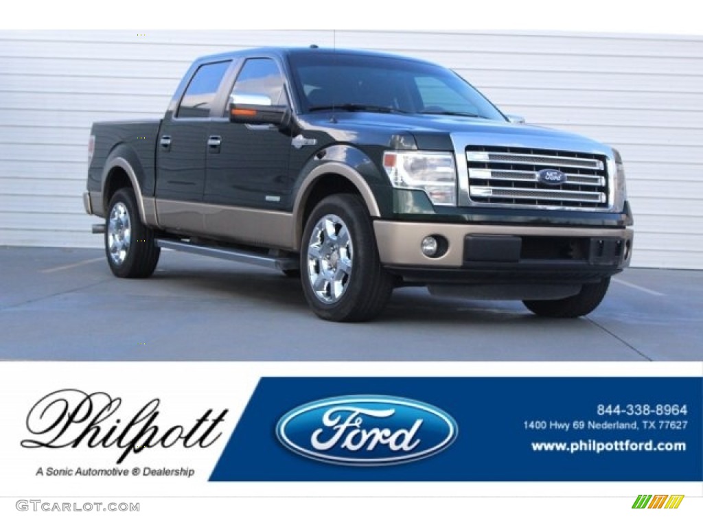 2013 F150 King Ranch SuperCrew - Green Gem Metallic / King Ranch Chaparral Leather photo #1