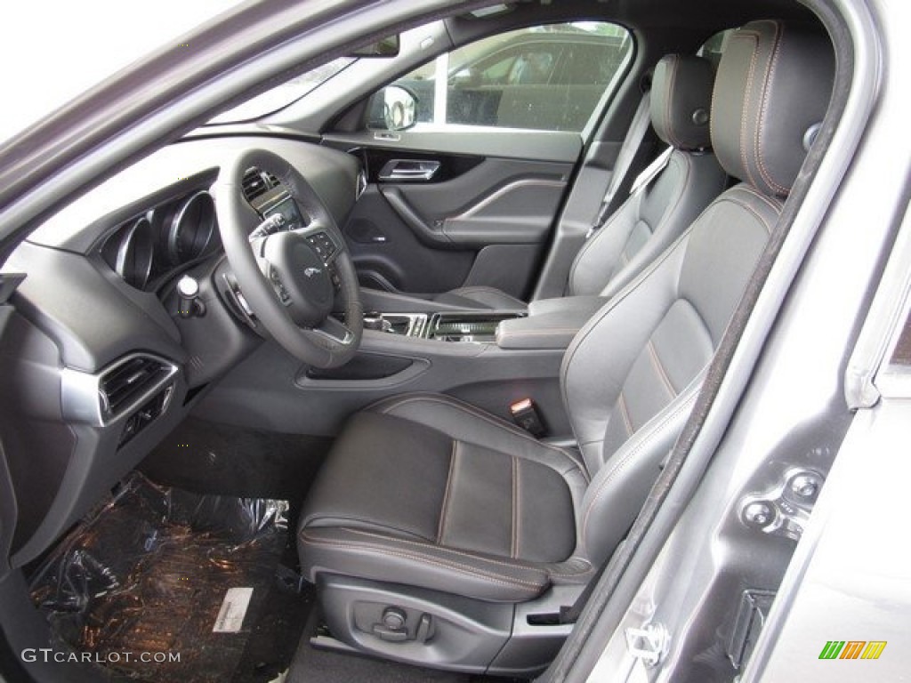 Ebony Interior 2018 Jaguar F-PACE 25t AWD Prestige Photo #121645353