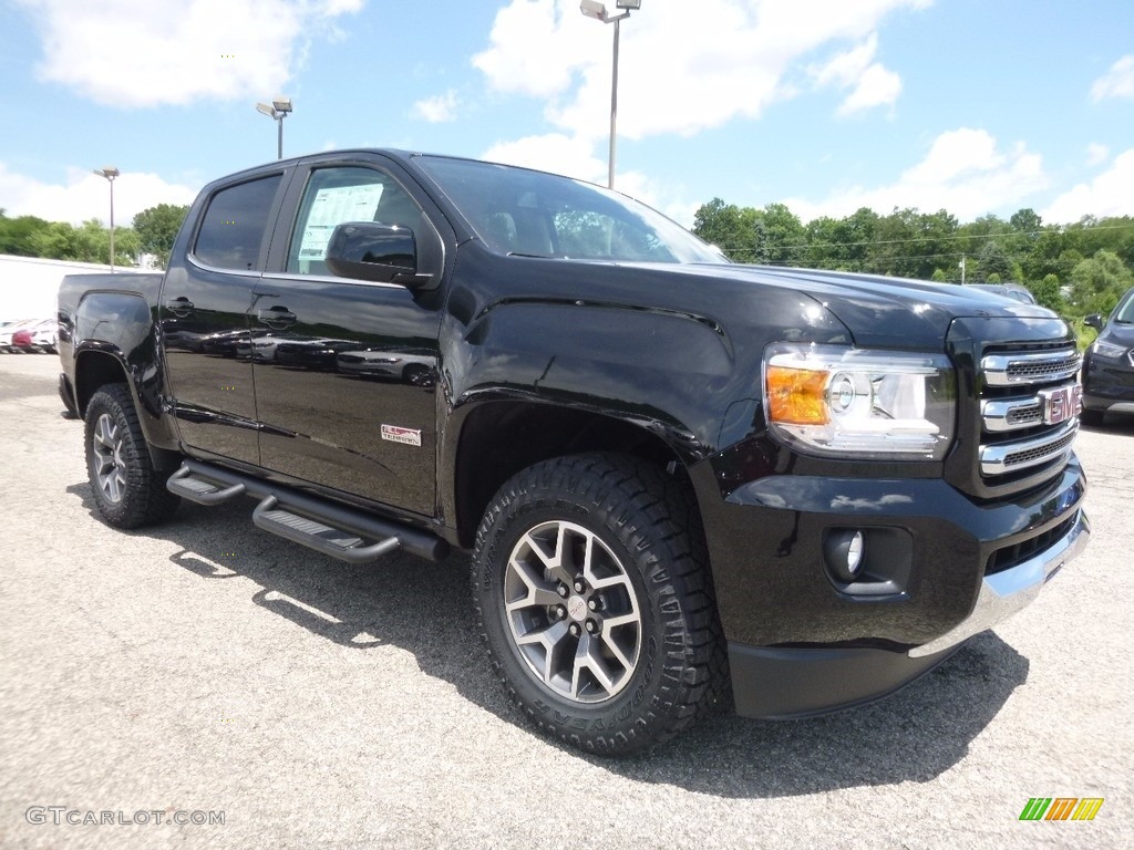 Onyx Black 2017 GMC Canyon SLE Extended Cab 4x4 All-Terrain Exterior Photo #121645851