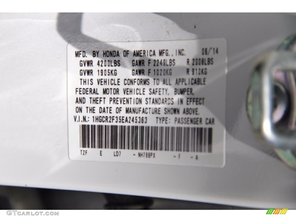 2014 Accord LX Sedan - White Orchid Pearl / Ivory photo #30