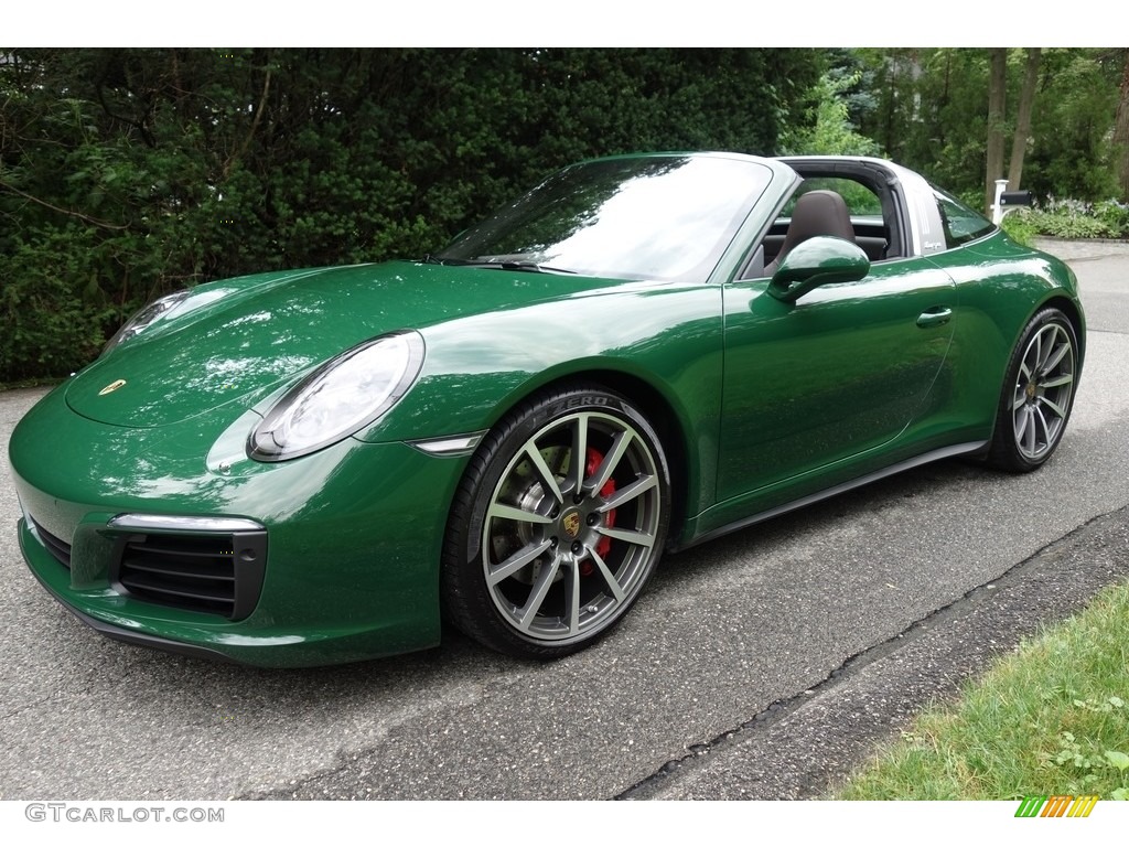 2017 911 Targa 4S - Paint to Sample Irish Green / Natural Espresso photo #1