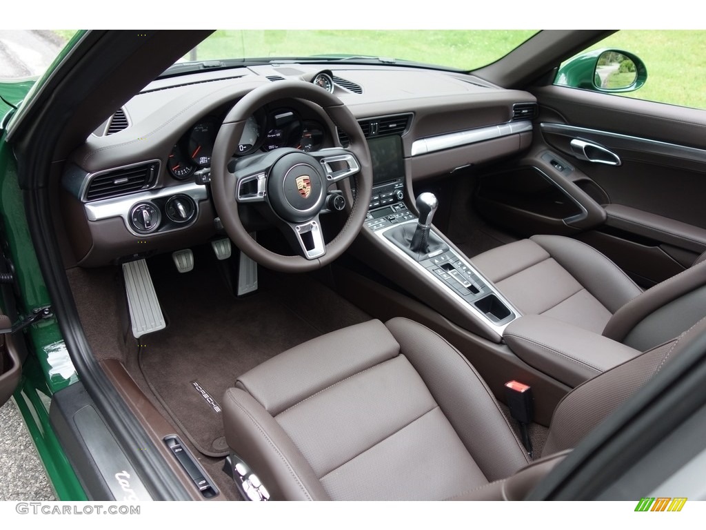 Natural Espresso Interior 2017 Porsche 911 Targa 4S Photo #121649580