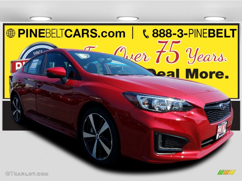 2017 Impreza 2.0i Sport 4-Door - Lithium Red Pearl / Black photo #1