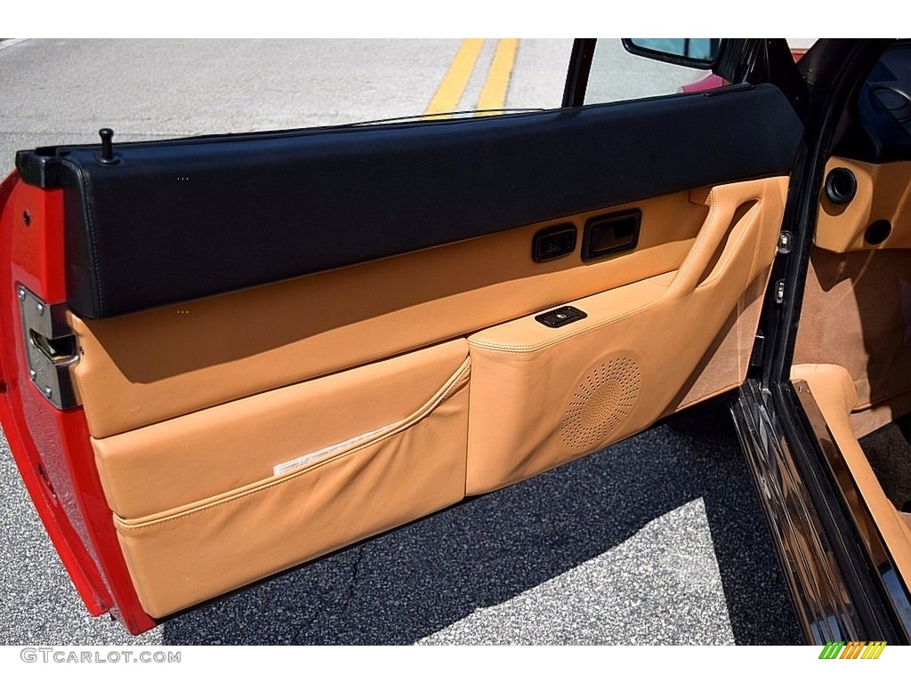 1987 Ferrari Mondial Cabriolet Tan Door Panel Photo #121654116